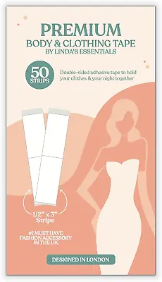 Linda's Essentials Double Sided Body Tape And Clothing Tape 50 Pack - Tit Tape & • £7.69