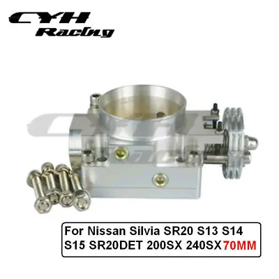 70MM Aluminum Throttle Body For Nissan Silvia SR20 S13 S14 S15 200SX 240SX 89-04 • $84.98