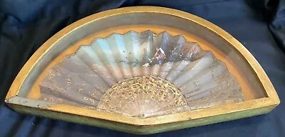 Antique Hand Fan French Landscape Romantic Couple Hand Painted & Artist Signed • $99.99