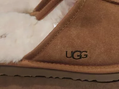 UGG Womens Slippers Authentic Chestnut Shearling Womens 8 Or Youth 6 Comfort NEW • $79