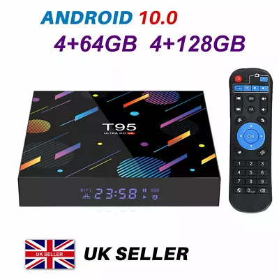 £55.77 • Buy T95 TV BOX SMART Android 10.0 WiFi 4K HD Quad Core 3D Media Player UK 2022 BT