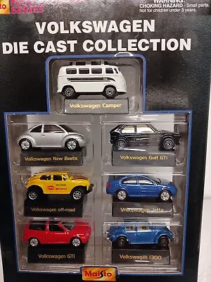 Maisto Volkswagon Diecast Metal Collectibles 7 Car Set Beetle Jetta Gti Camper • $32