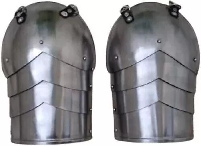 Medieval LARP Gothic Steel Pair Of Pauldrons Set Shoulder Armor • $78.30