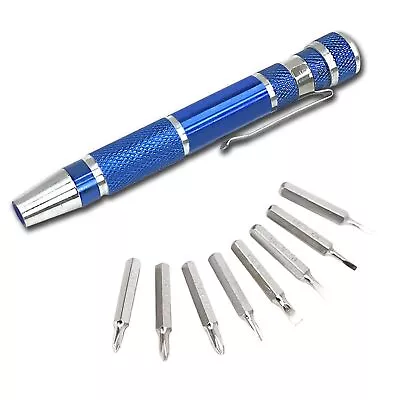 KU-20005 8-in-1 Precision Pocket Screwdriver Set Phillips & Slotted Multipu... • $18.68