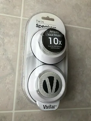 Vivitar Twin Speakers Wired White IPod IPhone Labtop  • $5