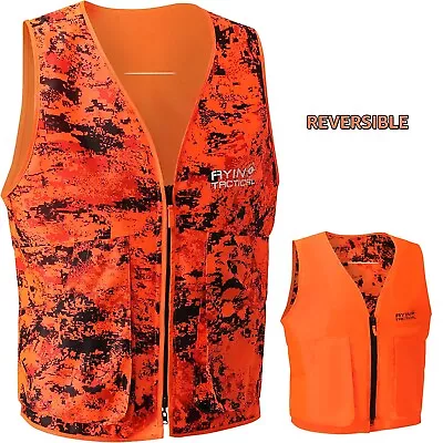 $19.95 • Buy Orange Reversible Hunting Vest, Digital Camo/Orange Zip-Up Safety Vest - AYIN