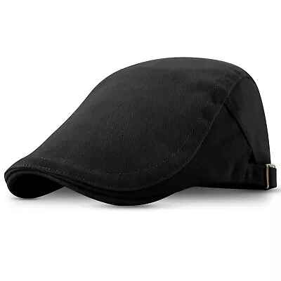 Cotton Gatsby Cap Mens Classic Flat Cabbie Newsboy Ivy Hat Golf Driving Solid • $9.95