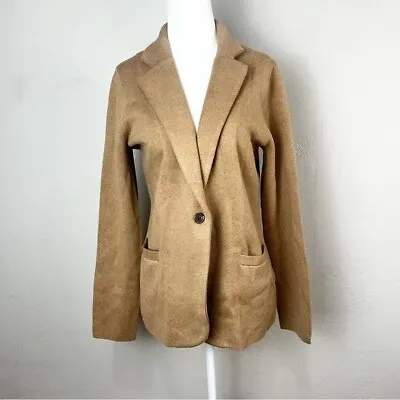 NEW J. Crew Factory Schoolboy Sweater Blazer Jacket Heather Acorn Brown Size M • $49.99