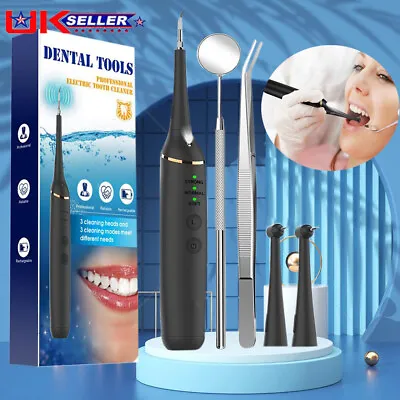 £5.95 • Buy Electric Ultrasonic Dental Scaler Teeth Cleaner Calculus Plaque Stains Remover