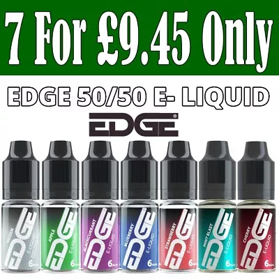 Edge E-liquid Vape Juice 10ml E Juice All Flavours 7 X £9.45 50/50 VG  • £9.45