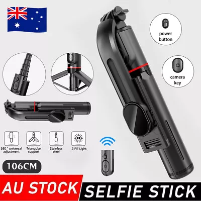 Selfie Stick Handheld Tripod Stand Bluetooth Shutter For Gopro IPhone Samsung AU • $25.50