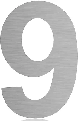 Modern House Number- 6 Inch Floating Stainless Steel Home Address Number 9 • $9.99