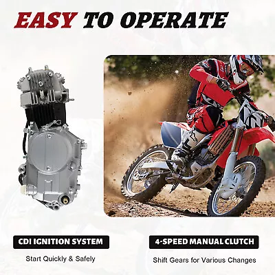 125CC 4-speed Kick Start Motor 4Stroke Motorcycle Pit Dirt Bike Engine For Honda • $242.25