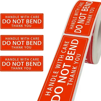 50pc Do Not Bend Handle With Care 1x3  Stickers Packaging Box Mailing Labels • $2.65