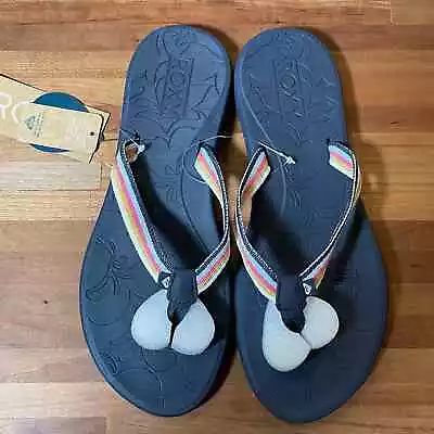 Roxy Women's Colbee Flip Flop Sandals Women's Shoesn Blue 9 • $19