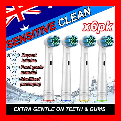 $37.20 • Buy Sensitive Clean Oral B Compatible Electric Toothbrush Replacement Heads X24pcs