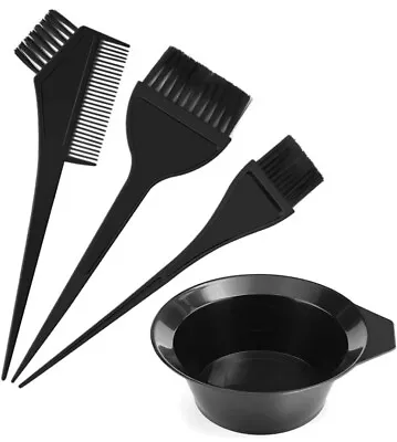 Hair Dye Brush And Mixing Bowl Set Tinting Brush Comb Salon Professional UK BEST • £5.49