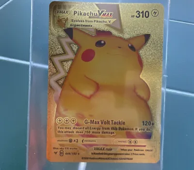 $5.99 • Buy Pikachu Vmax Gigantamax Gold Foil Pokemon Card 044/185 310hp W/ Top Loader