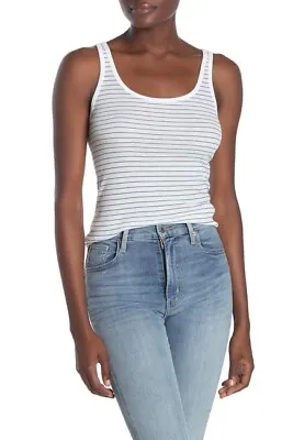 E026 Nwt Vince Ribbed Stripe Favorite Women Tank Top Size Xs S M L $55 • $22.49