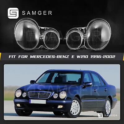 Left + Right Headlight Lens Cover For Mercedes-Benz E Class W210 1996-2002 • $59.89