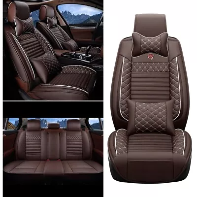 Car Seat Covers 5-Seats Set For Mazda With Headrest Pillow Cushion Coffee 001 • $119