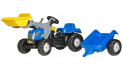 Rolly Toys -  NEW HOLLAND T 7040 Ride On Pedal Tractor Loader Trailer Age 2 1/2+ • $284.62