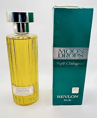 Vintage 8oz Revlon Moon Drops Soft Cologne NEW With Box. • $267