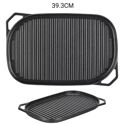 £20.99 • Buy NEW Fissler Griddle Plate Grill Pan Cast Iron Indoor BBQ Hob Oven Cooking 39.3CM
