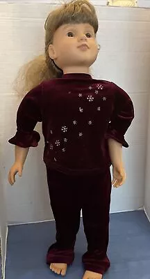 Vintage 2002 My Twinn 23  Blonde Brown Hair Brown Eyes Velour Snowflake Outfit • $96