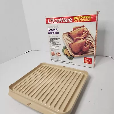 Littonware A5033 VTG Microwave Cookware Bacon & Meat Reversible Tray 400° F Prop • $15.99