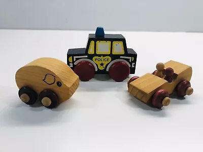 Montgomery Schoolhouse Wooden Cars Vintage 1980s • $24.48