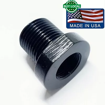 14x1 LH Female To 3/4x16 Male Muzzle Thread Adapter Steel Black • $10.65