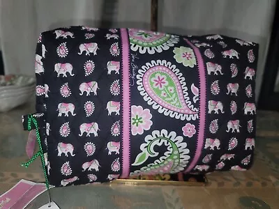 NWT Vera Bradley Retired  Pink Elephant Large Cosmetic Bag  • $24