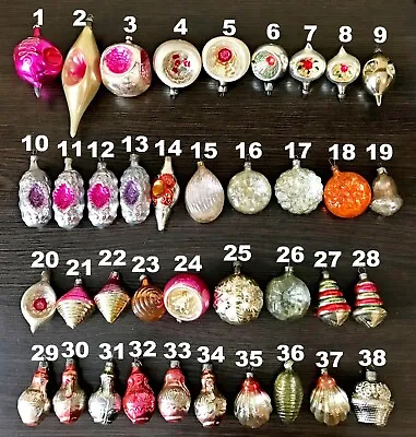 Vintage Glass Christmas Tree Ornaments Decorations - Soviet №300 • $7