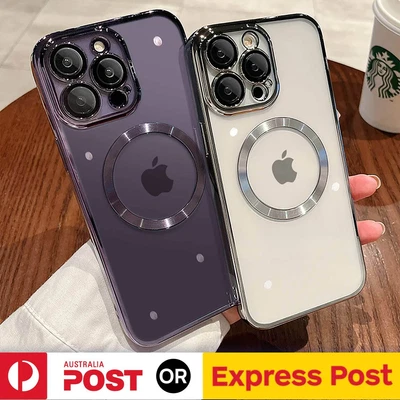 $10.65 • Buy For IPhone 15 14 13 Pro Max 12 11 Magnetic Case Clear Slim Shockproof Case Cover