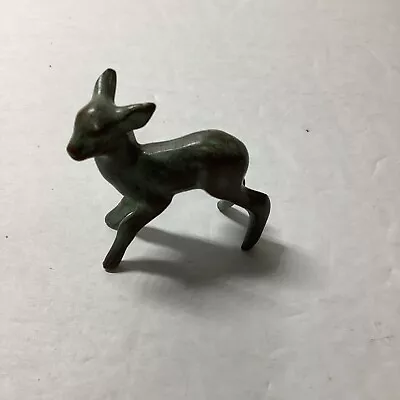 Vintage Miniature Animal Bronze Plated Brass Fawn • $30