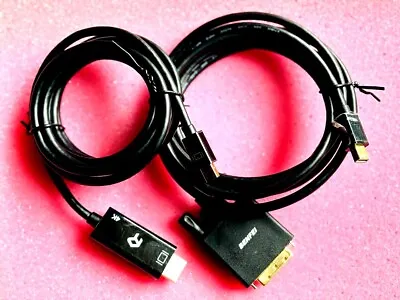 2X Mini Display Port To DVI-D Cable And HDMI Cable Adapter Converter  6FT • $12.50