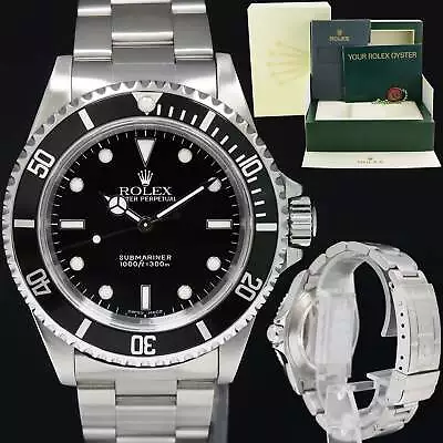 MINT 2004 Rolex Submariner No-Date 2 Line Dial 14060M Steel Black 40mm Watch Box • $8392.13