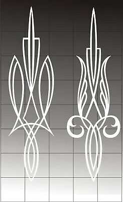 Pinstripe Decal Set Of 2 Vinyl Stickers Motorcycle Car Truck Tank Fender White • $7.90