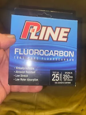 P-Line Fluorocarbon Fishing Line 25 Lb 250 Yds. Abrasion Resist Low Stretch • $28.75