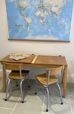 £225 • Buy Vintage Double School Desk
