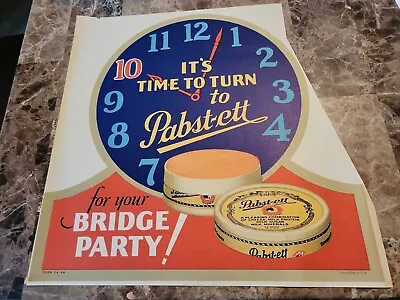 Pabst-ett Cheese Clock Litho Advertising Store Sign 1930 Vintage Pabst Beer • $59.99
