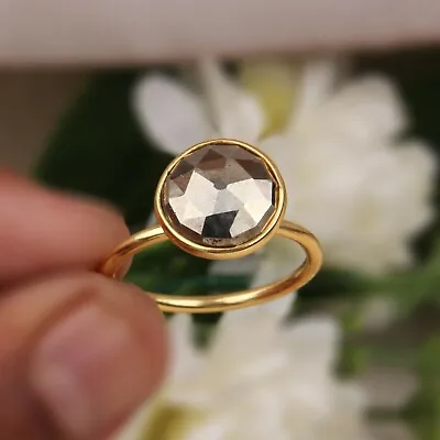 Pyrite Gemstone Yellow Gold Plated 925 Silver Designer Girls Rings Jewelry • $17.99