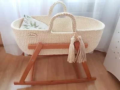 Bassinet For Baby With Stand Boho Moses Basket Baby Schower Gift • $176