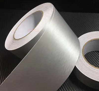 Decors Car Metal Brushed Steel Matte ALUMINUM Vinyl Tape Wrap Sticker Silver VL • £3.71