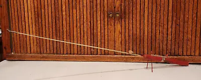 KALKASKA Tackle Company Primitive Vintage 29” Ice Fishing Jig Rod Pole RED/WHITE • $79