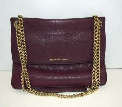 Michael Kors Whitney Burgundy Red Leather Shoulder Bag • $89.99