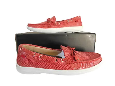 MARC JOSEPH Cypress Hill Driving Moc  Women's 5 M Red Snake Embossed Leather • $19.99