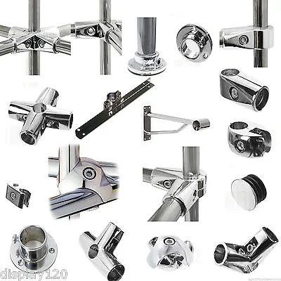 Clothes Rail Walk In Wardrobe Hanging Garment Rack 25mm Chrome Clamp Pipe Fit • £0.99
