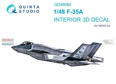 QTSQD48060 1:48 Quinta Studio Interior 3D Decal - F-35A Lightning II (MNG Kit) • $17.09